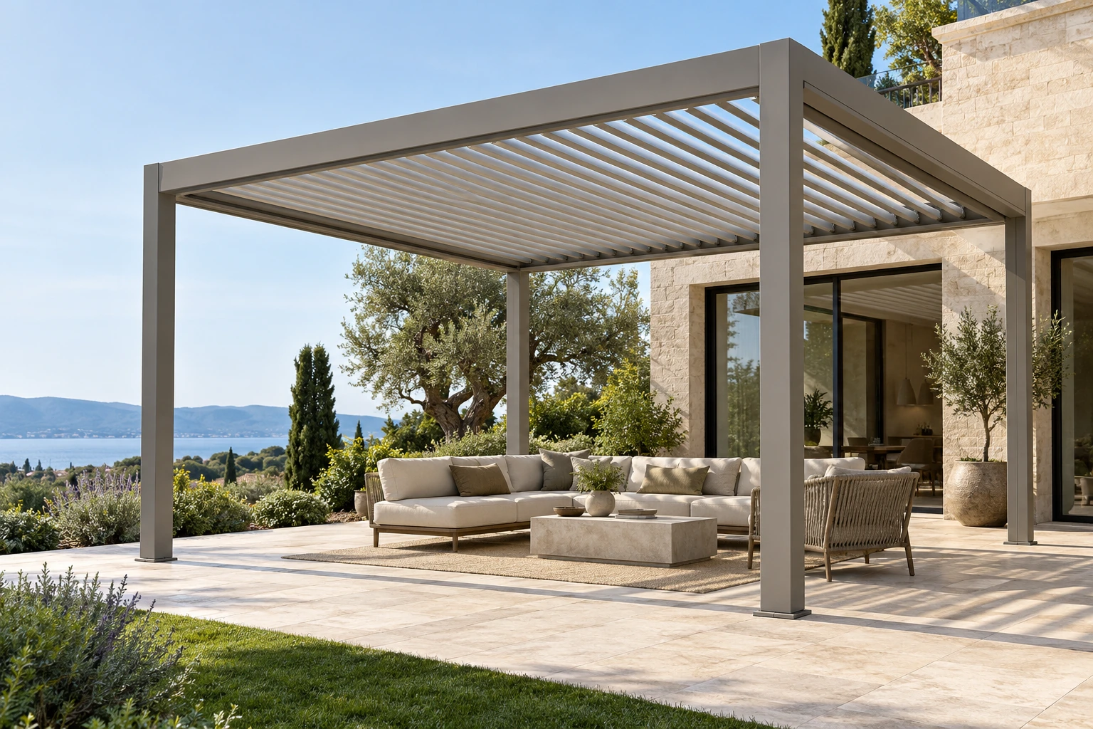 Kartal için değerlendirilebilecek Bioklimatik Pergola tasarım örneği