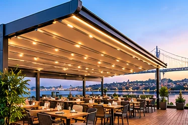 Pergola tente örnek dış mekân tasarımı